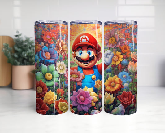 Big Bundle Mario Tumbler, Mario Tumbler 20oz, 20oz Skinny Tumbler, Cartoon Tumbler, Video Game Skinny Tumbler 19 - VartDigitals