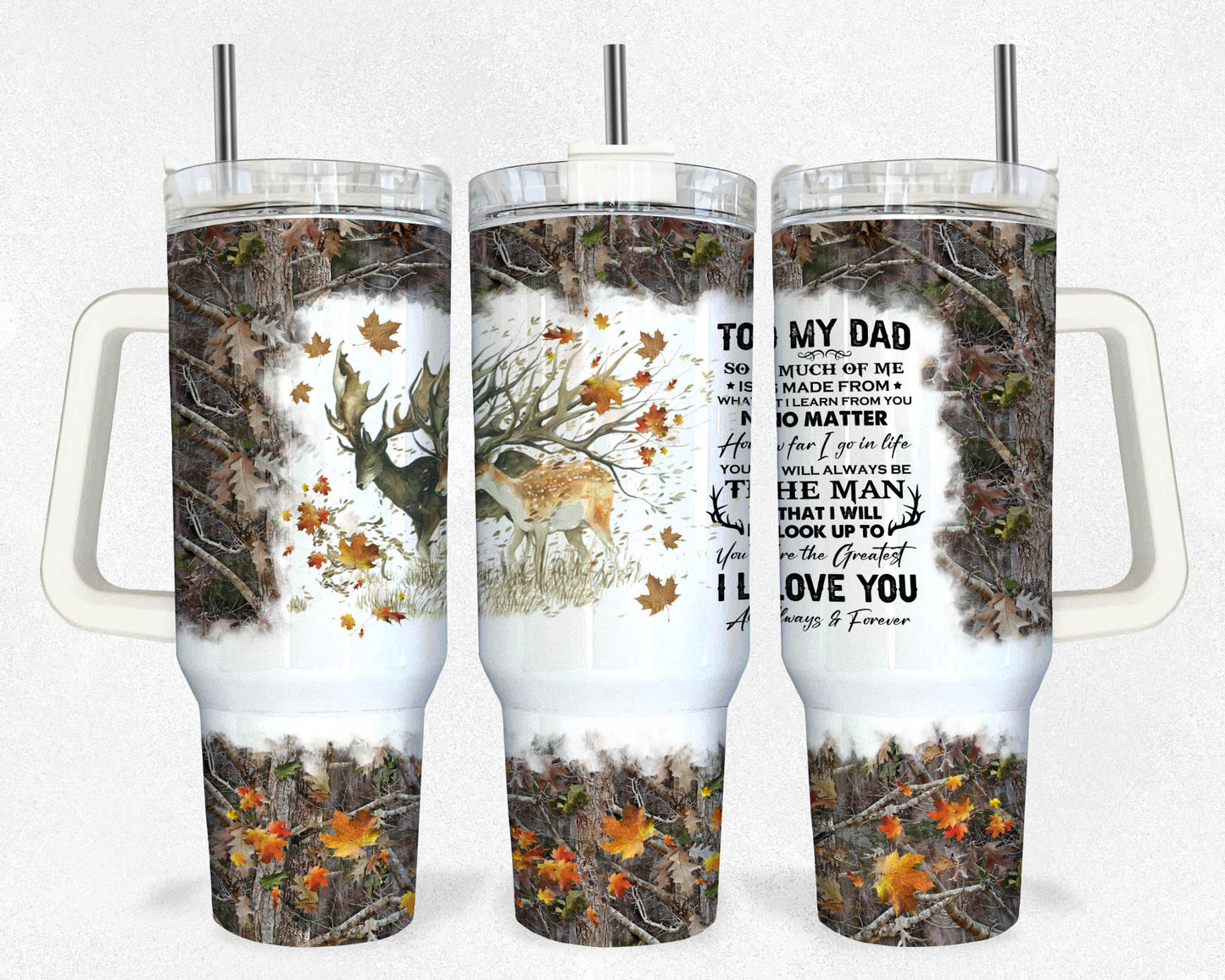 Father's Day 40oz Tumbler Wrap, Deer Hunting 40 oz Tumbler Png, 40oz Tumbler Png, 40 Ounce Tumbler, American Flag, Best Dad, Father Wrap - VartDigitals