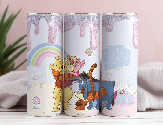 Winnie Pooh 20oz Skinny Tumbler Sublimation Designs, Cartoon Pooh Tumbler Png, Winnie The Pooh Wrap, Sofortiger Download #STD 1