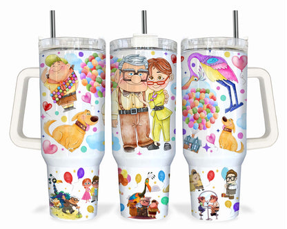 Bundle Cartoon-Figuren 40 oz Tumbler Wrap, Halloween Quencher Tumbler Sublimation, Cartoon Tumbler Png, Princess Wrap, Nightmare Scary