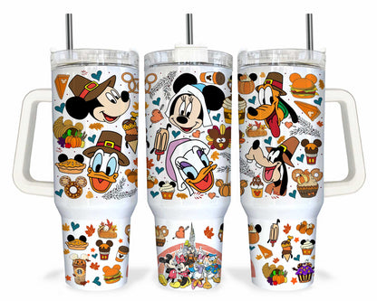 Bundle Cartoon-Figuren 40 oz Tumbler Wrap, Halloween Quencher Tumbler Sublimation, Cartoon Tumbler Png, Princess Wrap, Nightmare Scary