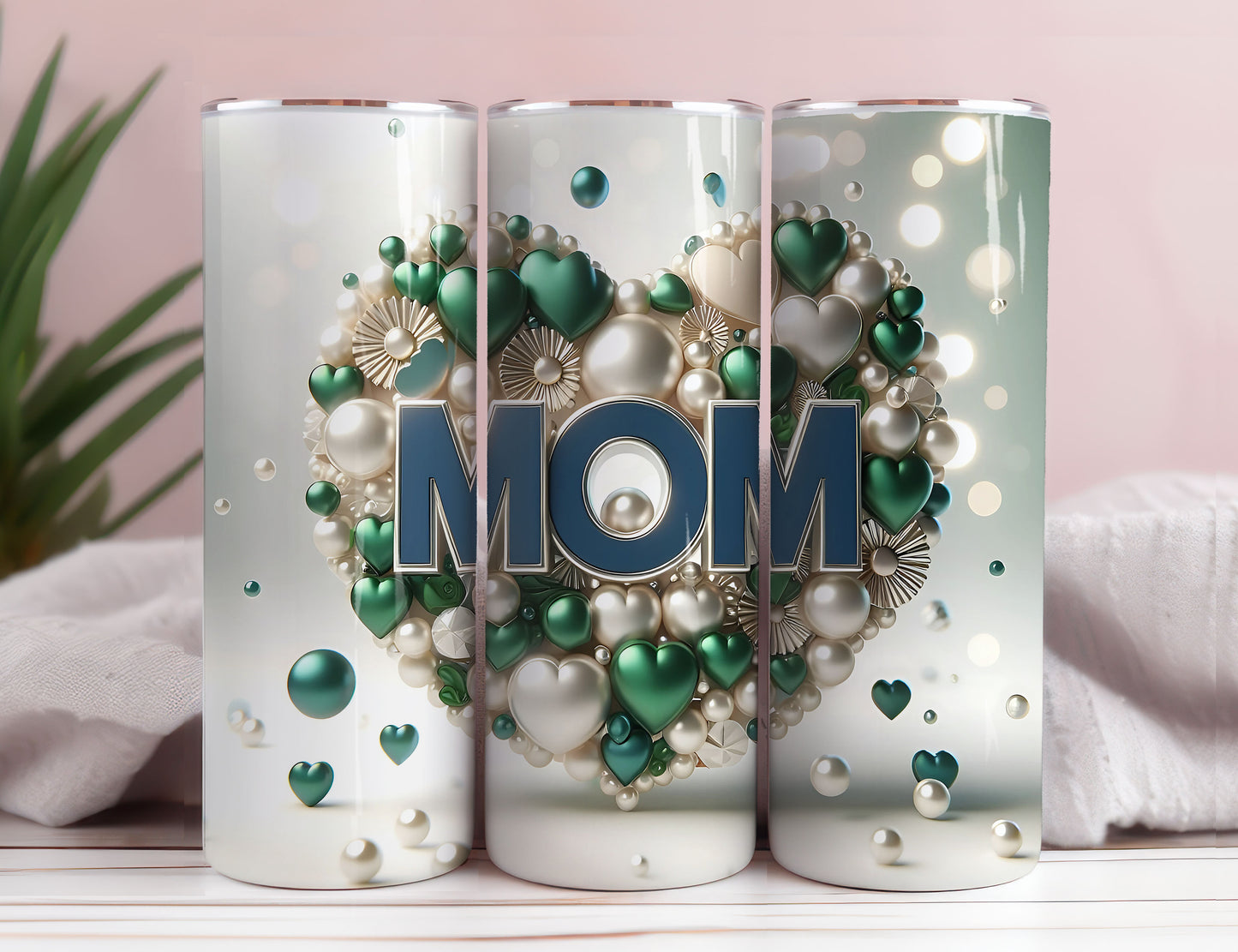 LOVE MOM 20oz Skinny Tumbler Wrap, Sublimation Design, Digital Download PNG,Mom Tumbler Wrap PNG 1 - VartDigitals