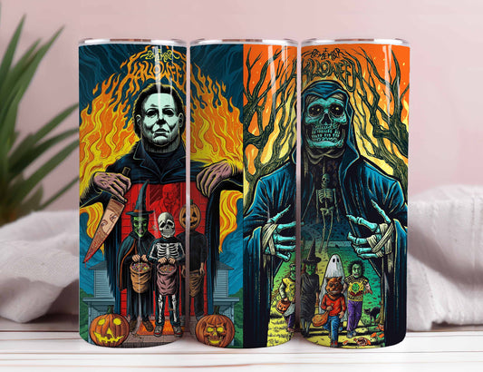 Bundle Horror Charaktere 20oz Skinny Tumbler Sublimation Designs Zeitung Horror Bundle Png Tumbler Straight Digital Download 1