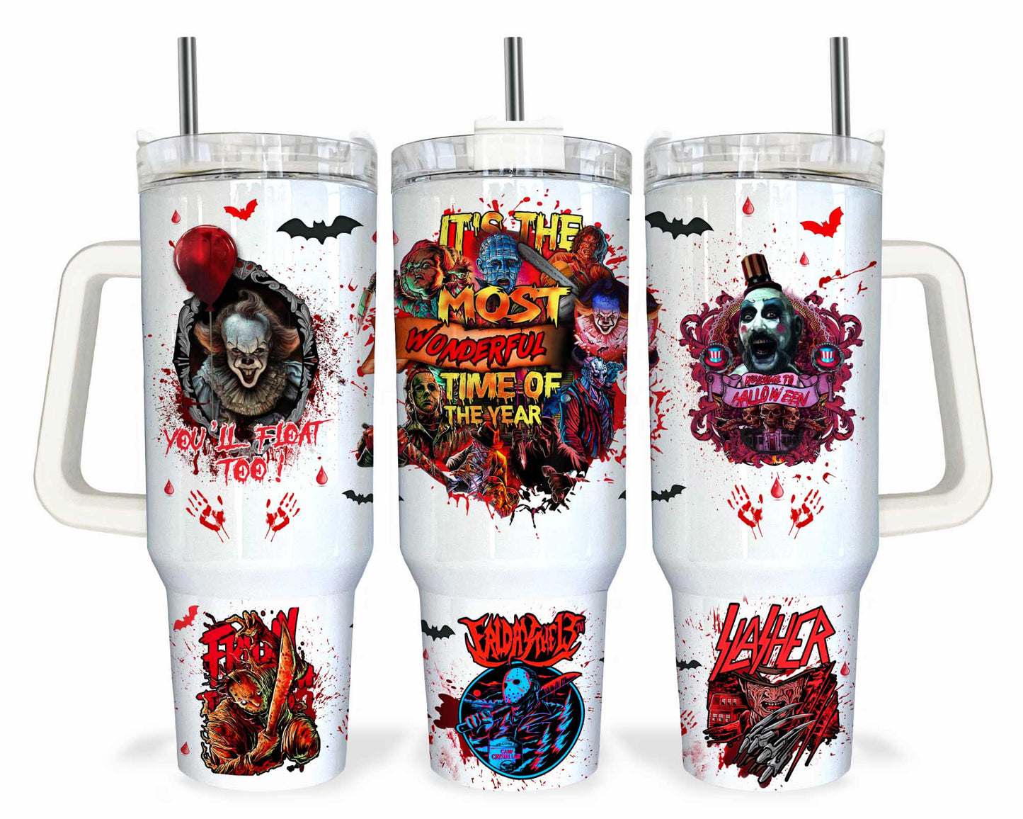 Horror 40oz Tumbler Wrap NEW 1