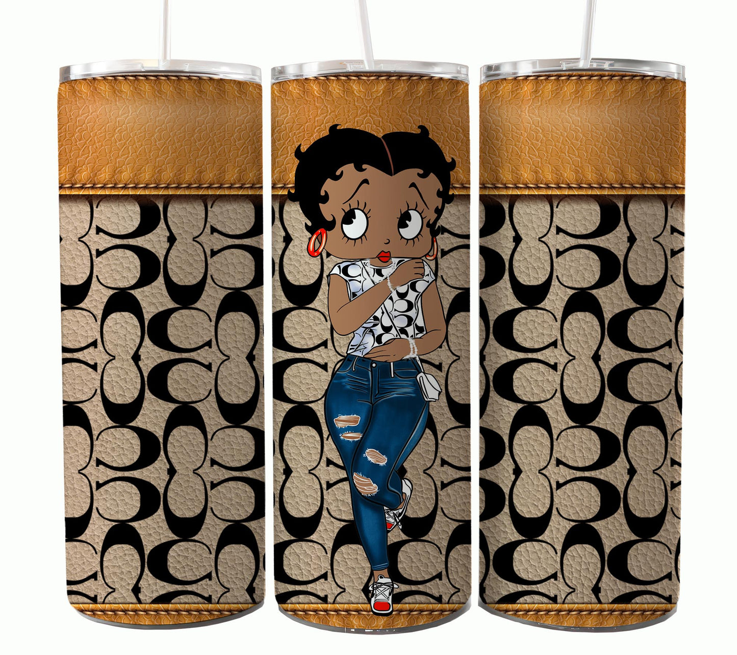 Taschenkollektion Tumbler 20oz Design, Betty 20oz Skinny Straight Tumbler Design, Sublimationsdesigns, Full Tumbler Wrap