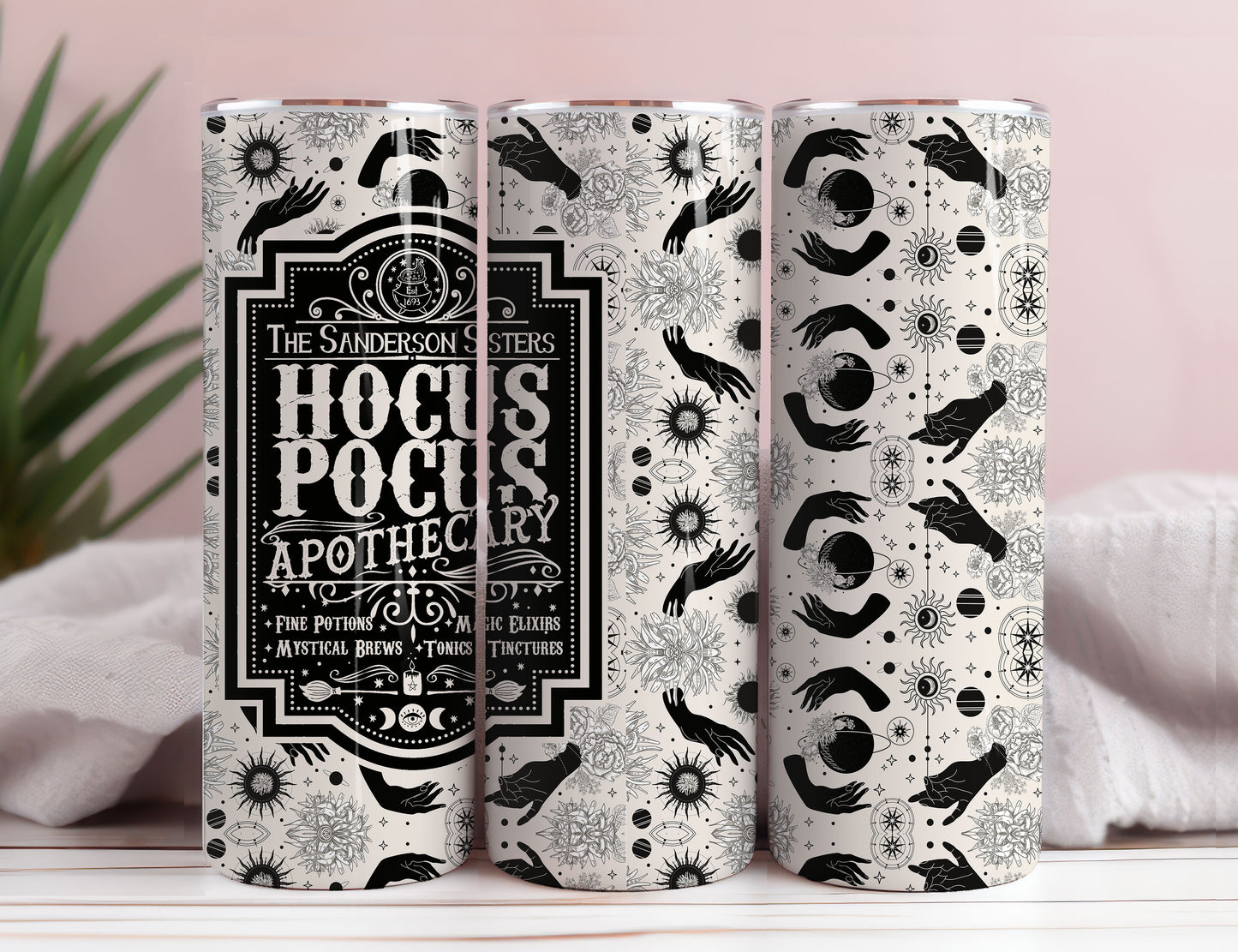 Hocus Pocus Tumbler, Halloween Tumbler 20oz Skinny Sublimation, HorrorFilm Tumbler Digitales Design, PNG Sofort Download 1