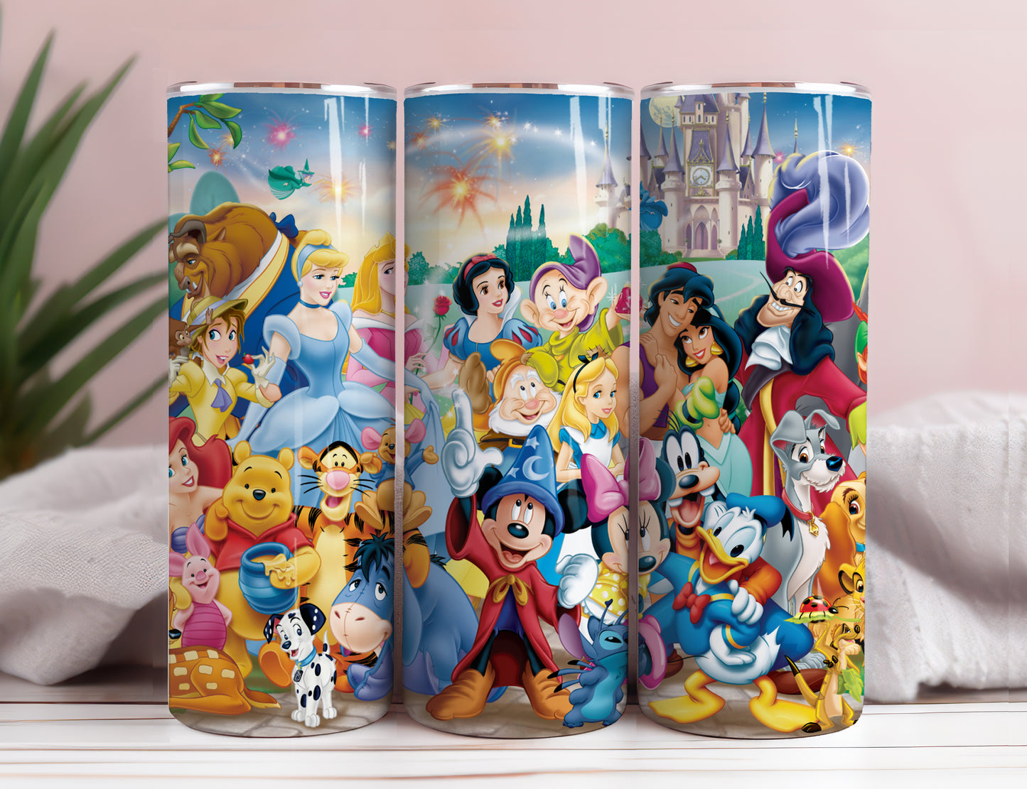 Disney Characters Mickey Mouse 20oz Skinny Tumbler Sublimation Cartoon Mickey Donald Pooh Disney Tumbler Disney Gift For Disney Lovers 1 - VartDigitals