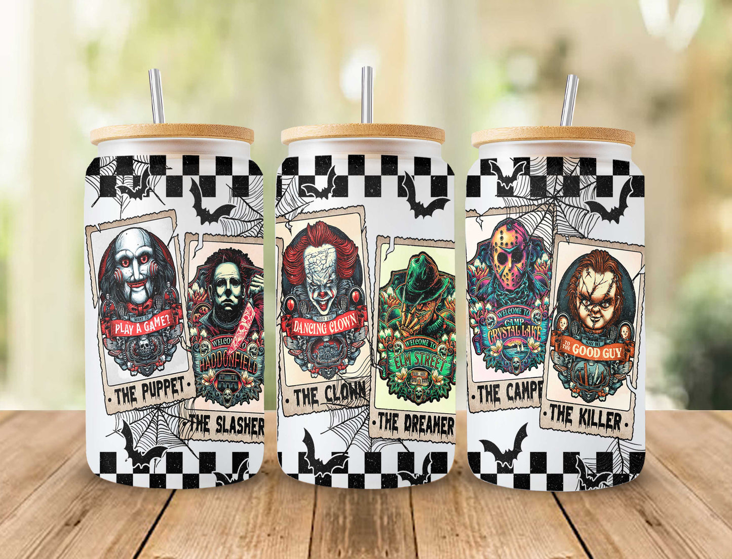 Halloween Can Glass png, Horror Coffee Wrap, Halloween PNG 1