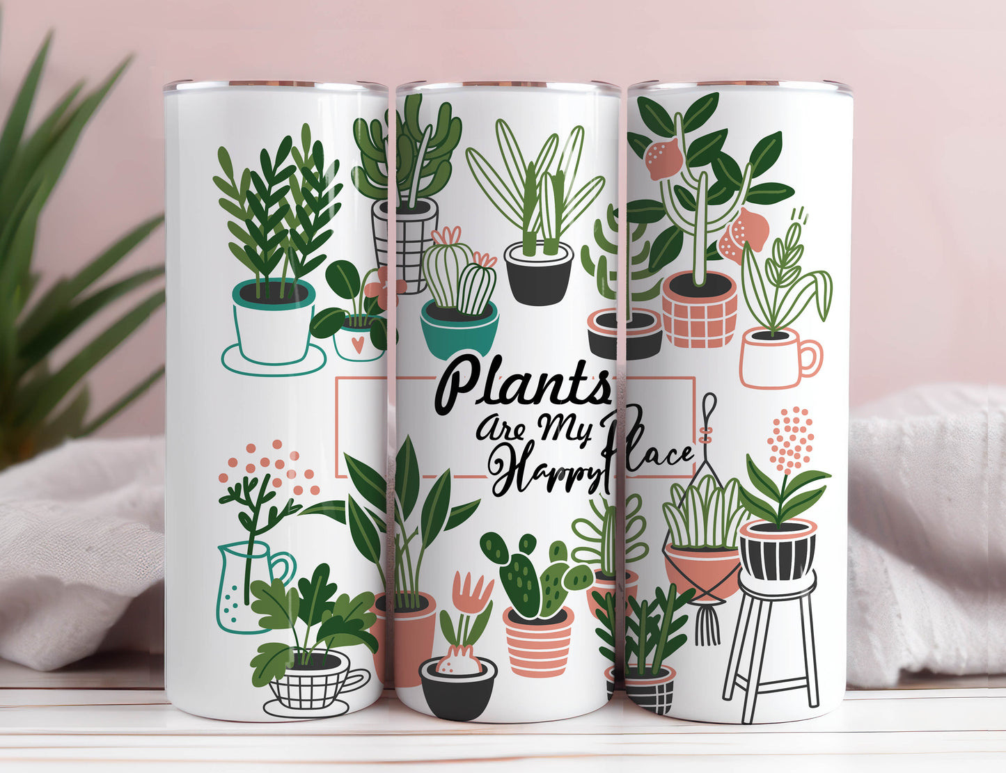 Zimmerpflanzen 20 oz Skinny Tumbler Pflanzen Mama Messy Bun Sublimation Design, Crazy Plant Lady Tumbler PNG 1