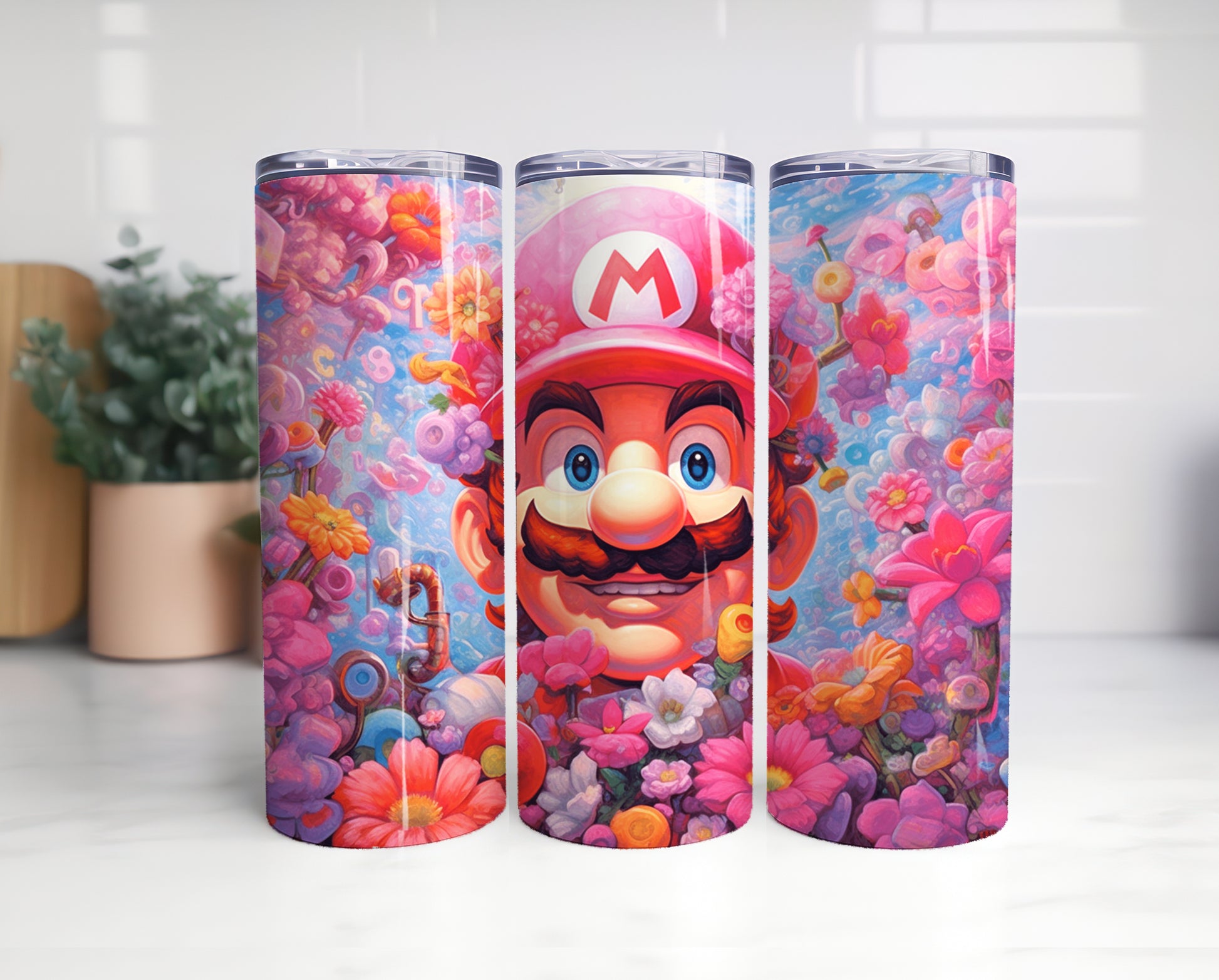 Big Bundle Mario Tumbler, Mario Tumbler 20oz, 20oz Skinny Tumbler, Cartoon Tumbler, Video Game Skinny Tumbler  1 - VartDigitals