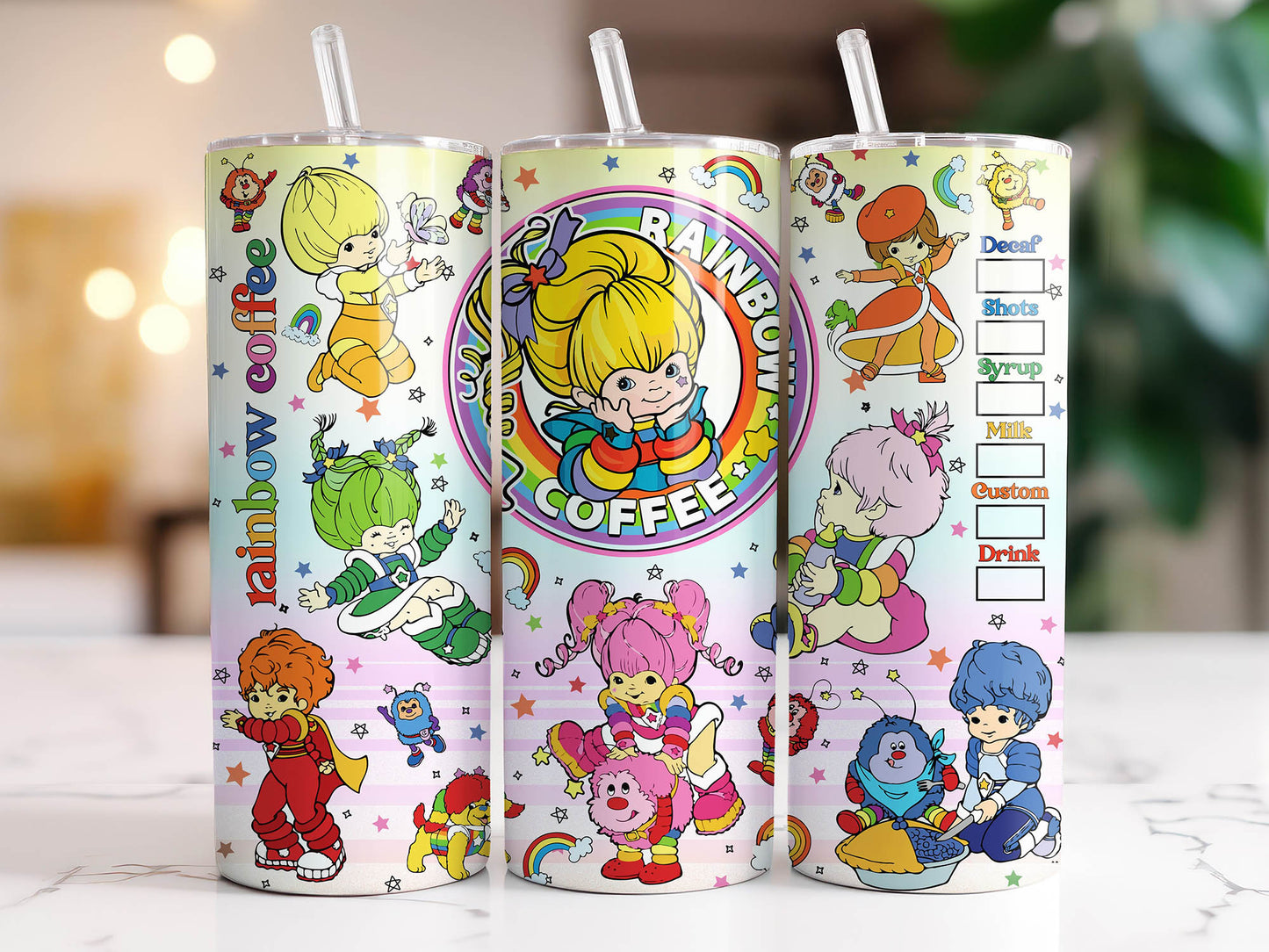 Erdbeer-Cartoon 20oz Skinny Tumbler, Süßer Becher, Erdbeer-Becher, Full Tumbler Wrap, Tumbler Png Sublimation 1 