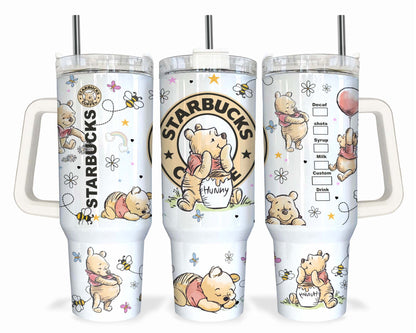 Winnie Pooh 20oz Skinny Tumbler Sublimation Designs, Cartoon Pooh Tumbler Png, Winnie The Pooh Wrap, Sofortiger Download #STD 7