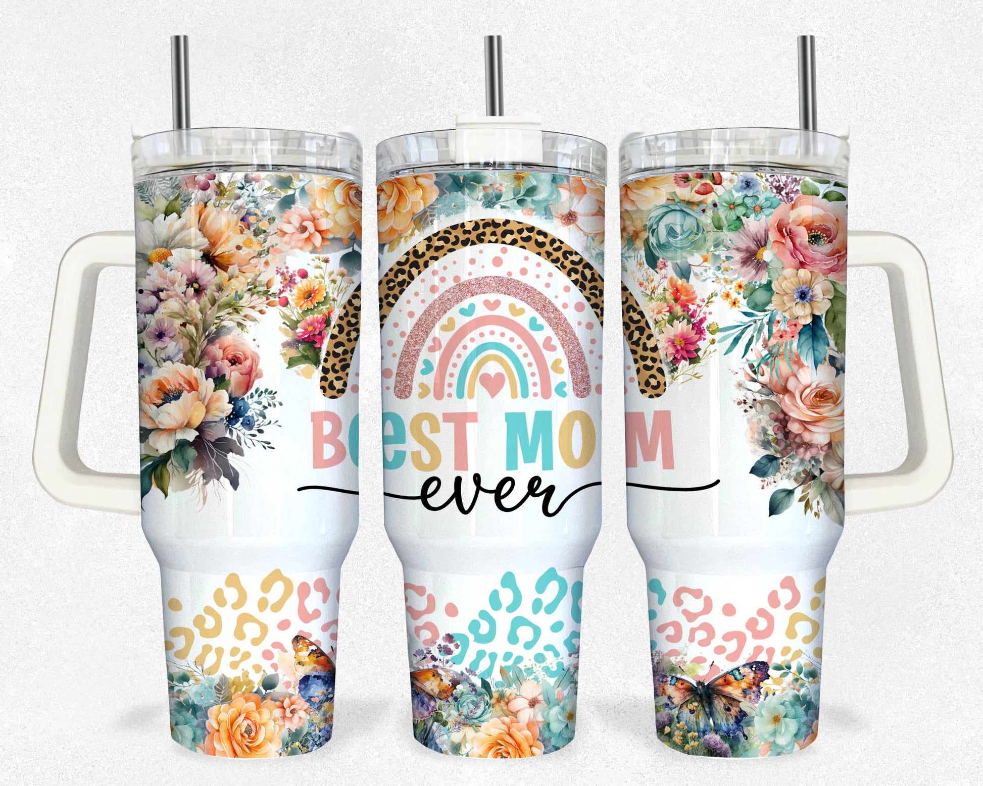 Best Mom ever, Mother's Day 40oz Tumbler Wrap Png, Mom Characters 40oz Tumbler Png, Mother's 40oz Tumbler Png Sublimation Designs - VartDigitals