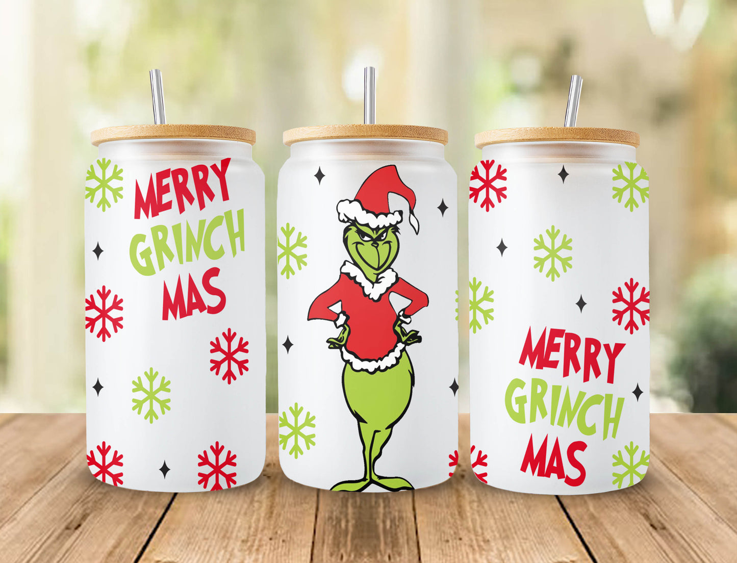 Weihnachten Green Mean Guy Libbey Glasdose Wrap Png Bundle, Weihnachtsfilm 16oz Libbey Dose, Stanley Tumber, Sofortiger Download, PNG nur Wrap