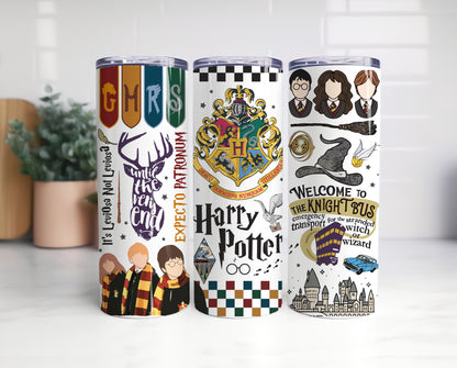 Harry Magic Tumbler, HP Tumbler Png, 20oz Skinny Straight, HP Tumbler Wrap, Full Tumbler 1 Wrap, Sublimation Print, Digital Instant Download 1 - VartDigitals