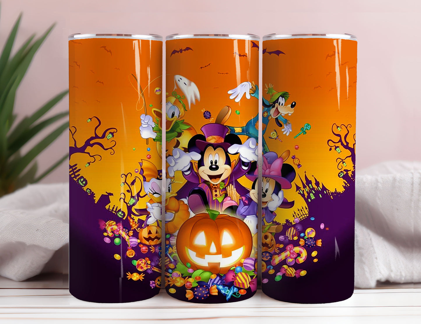 Cartoon-Becherdesign für 20-oz-Becher – Mickey-Becherfolie, Sublimationsdesign, gerade, kann für Sublimation und mehr verwendet werden! Halloween-Design 1