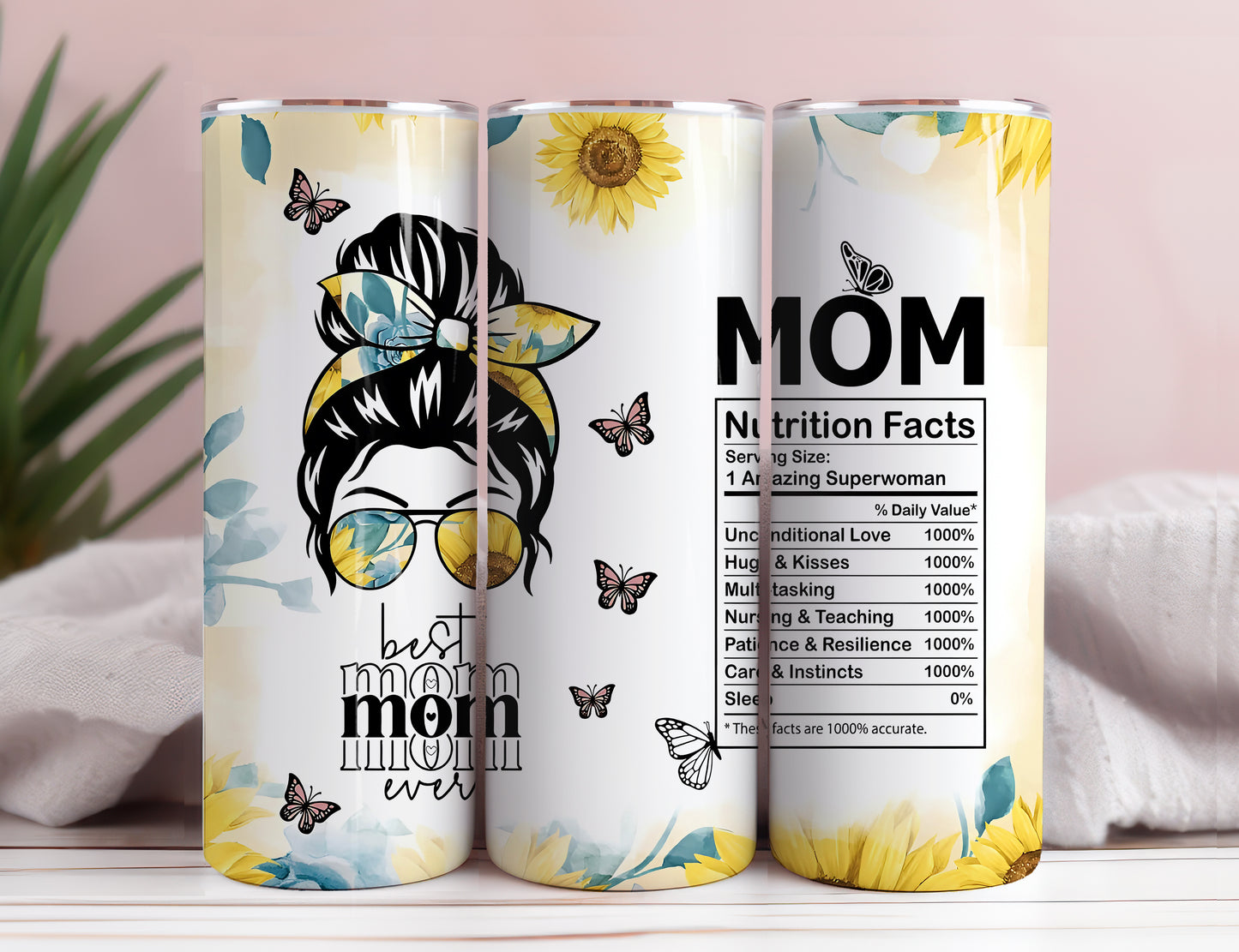 Bundle Mom Nutrition Facts 20oz Skinny Straight & Tapered Designs, Messy Bun Tumbler Designs, Mom Quotes Tumbler Wrap PNG, Digital download - VartDigitals