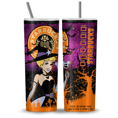 Princess Halloween Starbucks 20oz Tumbler Wrap, Princess Tumbler Png, Ariel Png, Die Schöne und das Biest, Süßes oder Saures, Gruselige Stimmung (11 PNG-Dateien)