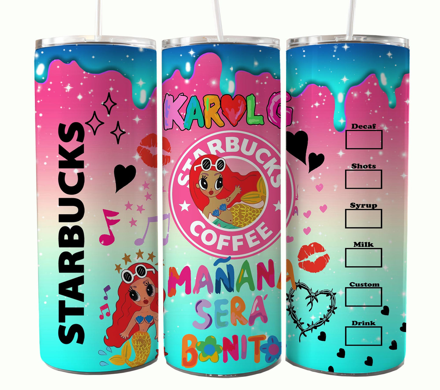 Karol 专辑 Tumbler，Karol Tumbler Wrap，Manana Sera Bonito PNG，Karol G 新专辑封面，Manana Sera Bonito，Pero Tu，kármika，Png