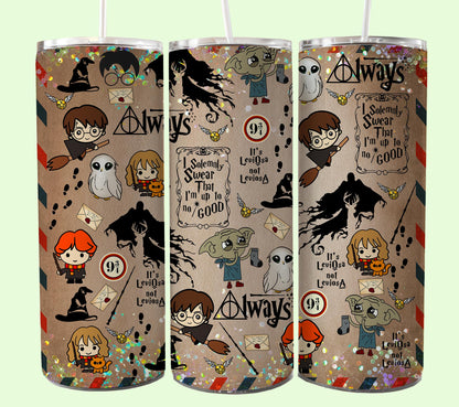 Magischer 20oz Tumbler Wrap PNG, HP Skinny Tumbler Sublimation, Zauberer Tumbler Png, Potterhead Tumbler Png, Hogwarts Wrap, Harry Magic Png