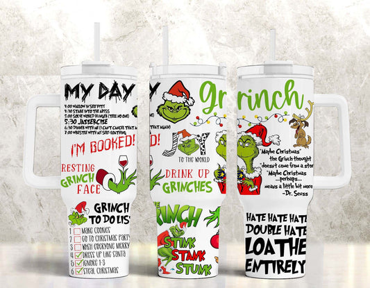 Christmas Tumbler Sublimation Designs, 40oz Handle Tumbler Wrap, Cartoon Funny Christmas Design, Merry Christmas Png, Christmas Tumbler - VartDigitals