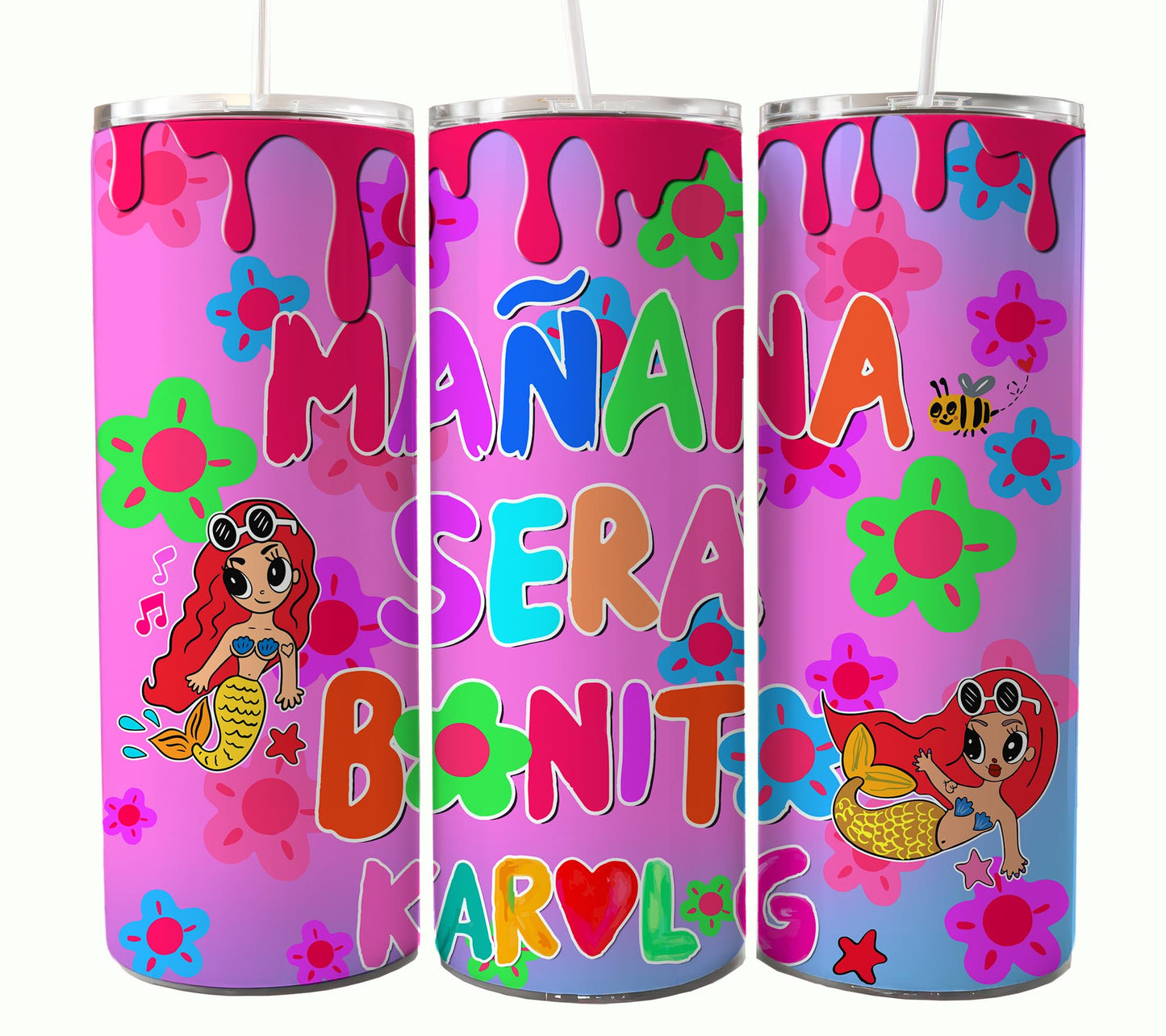 Karol 专辑 Tumbler，Karol Tumbler Wrap，Manana Sera Bonito PNG，Karol G 新专辑封面，Manana Sera Bonito，Pero Tu，kármika，Png