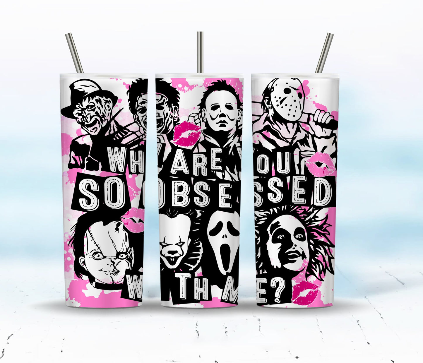 Bundle Halloween Tumbler Wrap Sublimation 20oz Tumbler Design Download PNG