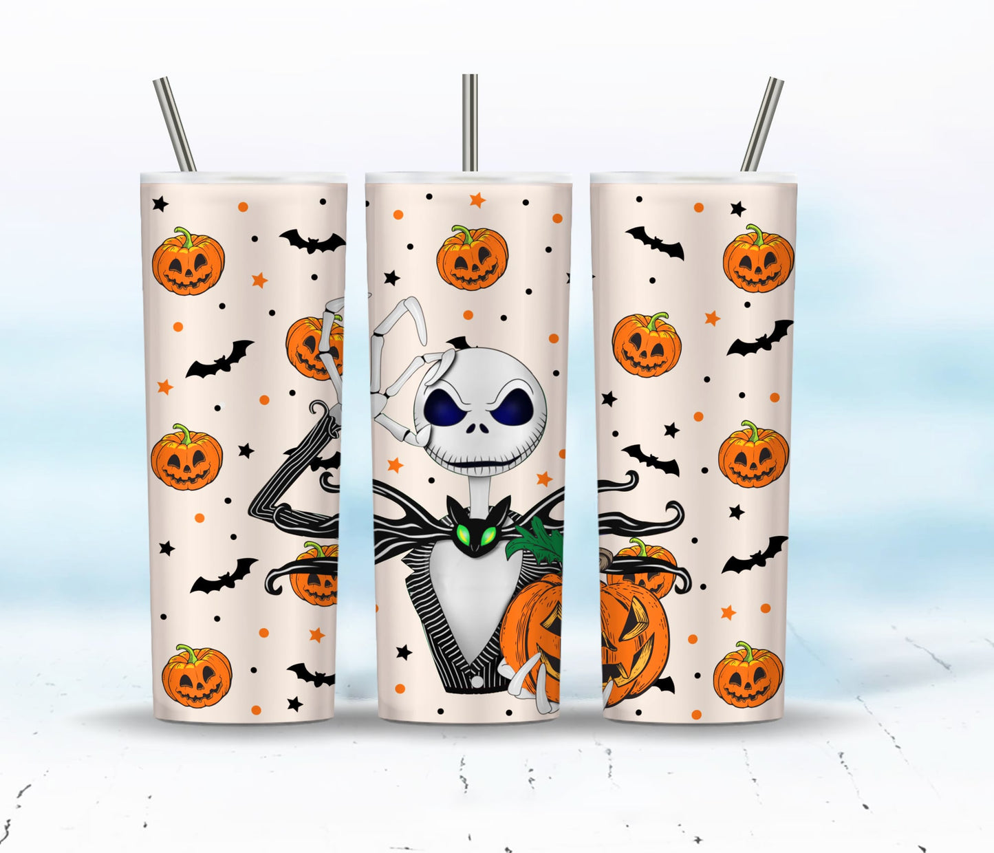 Horror Halloween Charakter Tumbler Wrap Sublimation Tumbler Design herunterladen PNG, 20 Oz Digital Tumbler Wrap PNG Download