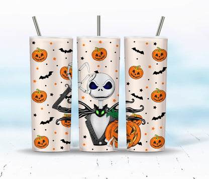 Horror Halloween Charakter Tumbler Wrap Sublimation Tumbler Design herunterladen PNG, 20 Oz Digital Tumbler Wrap PNG Download