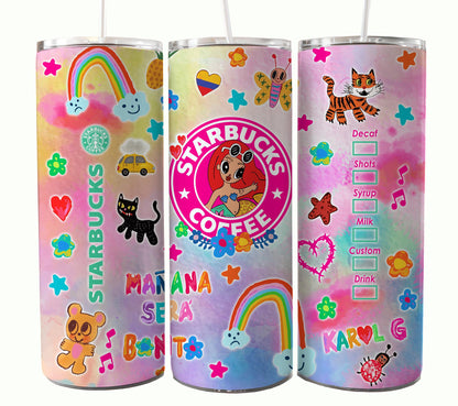 Karol 专辑 Tumbler，Karol Tumbler Wrap，Manana Sera Bonito PNG，Karol G 新专辑封面，Manana Sera Bonito，Pero Tu，kármika，Png