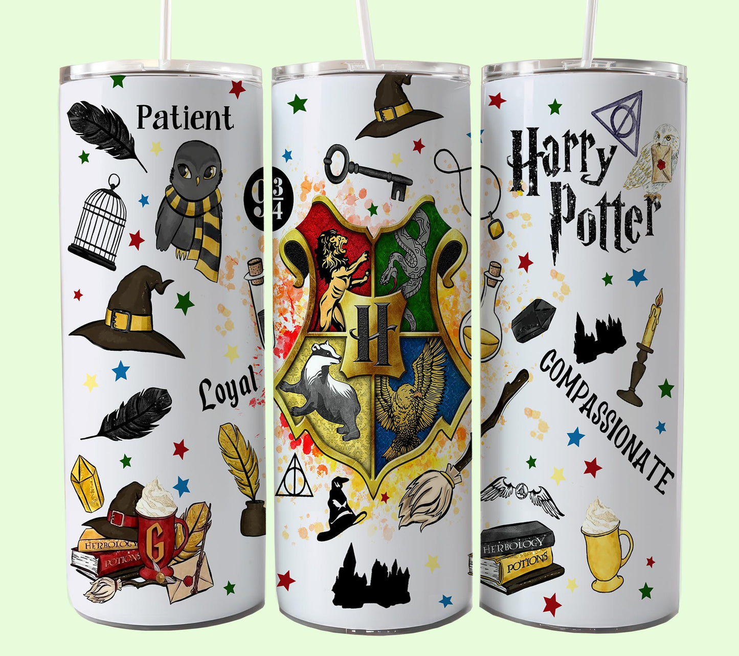 Magischer 20oz Tumbler Wrap PNG, HP Skinny Tumbler Sublimation, Zauberer Tumbler Png, Potterhead Tumbler Png, Hogwarts Wrap, Harry Magic Png