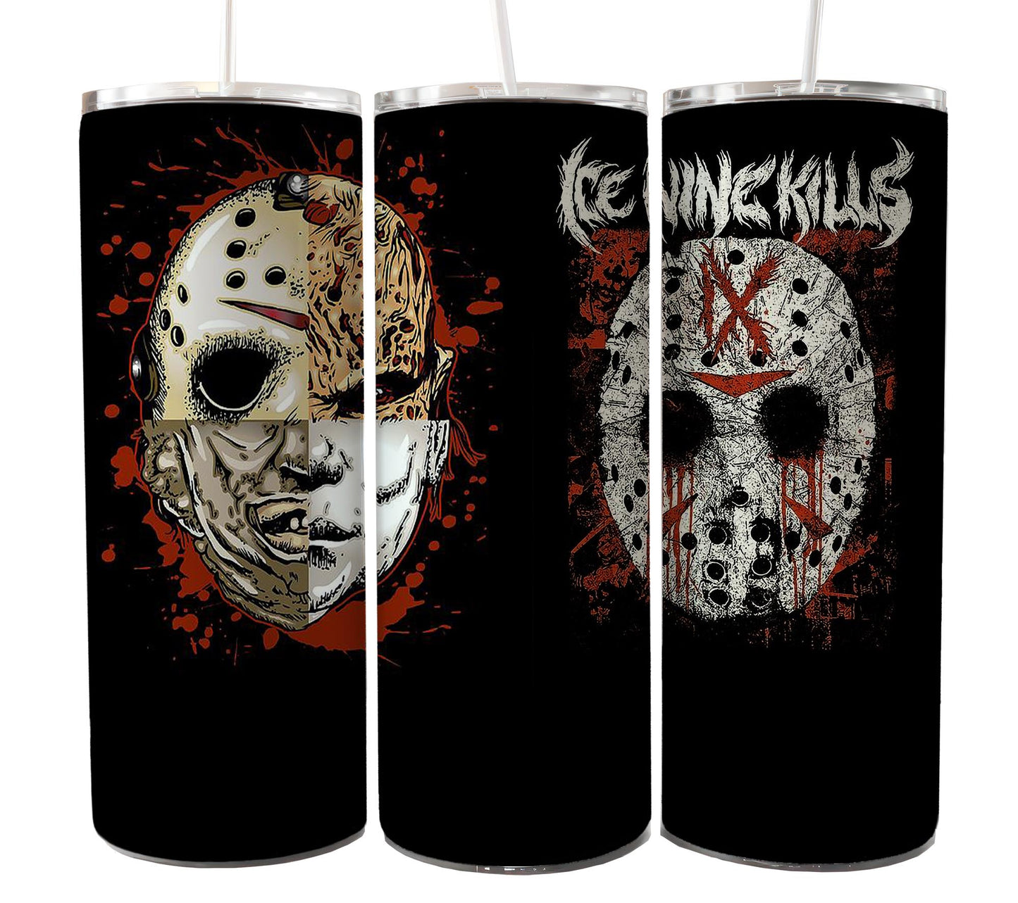 Bundle Horror Charaktere 20oz Skinny Tumbler Sublimation Designs Zeitung Horror Bundle Png Tumbler Straight Digital Download 2