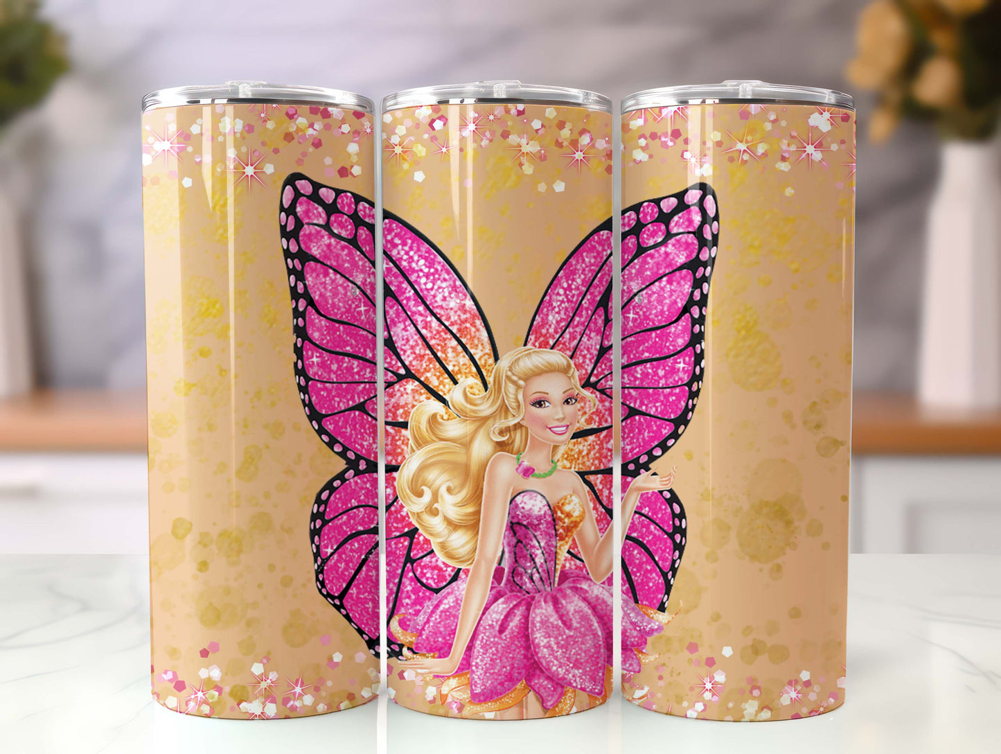 Barbie Tumbler Wrap, 20oz Straight Skinny Wrap, Sublimation Design, Cartoon Tumbler Design, Digital Download - PNG 24 - VartDigitals