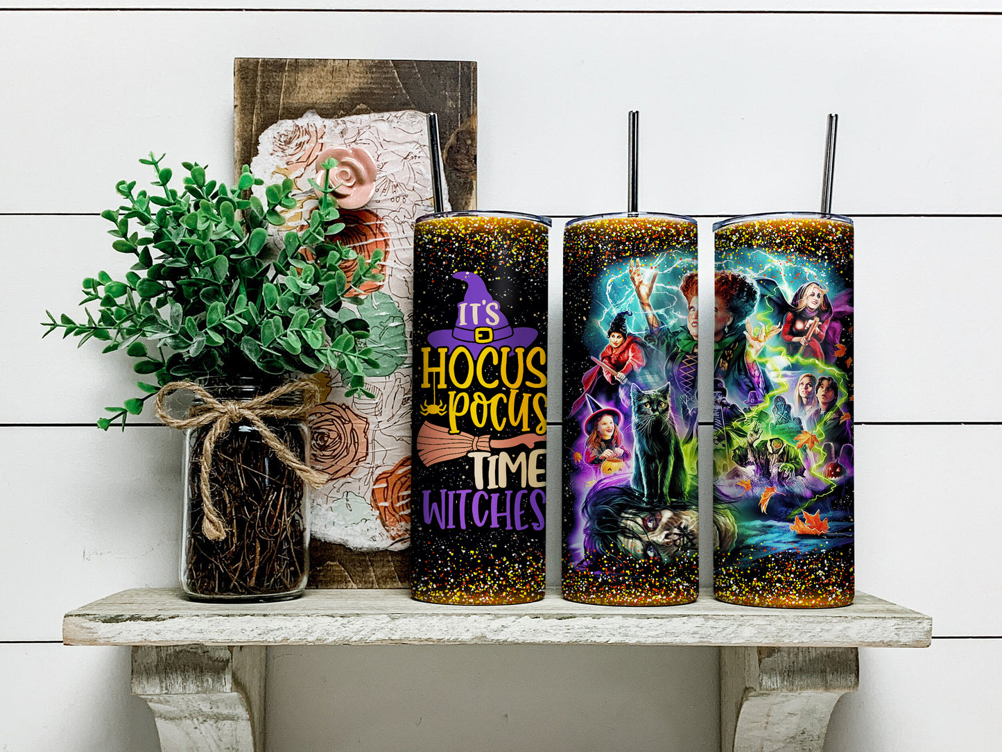 Bundle Hocus Pocus Tumbler, Halloween Tumbler 20oz Skinny Sublimation, HorrorFilm Tumbler Digitales Design, PNG Sofort Download