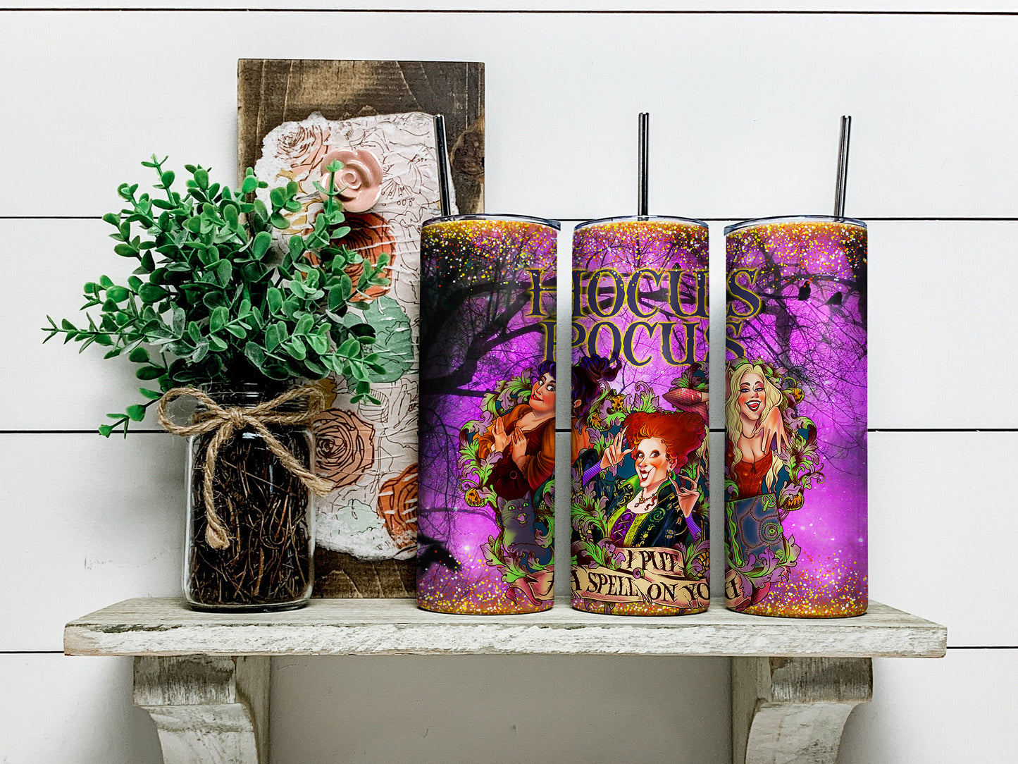 Bundle Hocus Pocus Tumbler, Halloween Tumbler 20oz Skinny Sublimation, HorrorFilm Tumbler Digitales Design, PNG Sofort Download