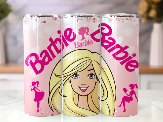 Barbie Tumbler Wrap, 20oz Straight Skinny Wrap, Sublimation Design, Cartoon Tumbler Design, Digital Download - PNG 25 - VartDigitals