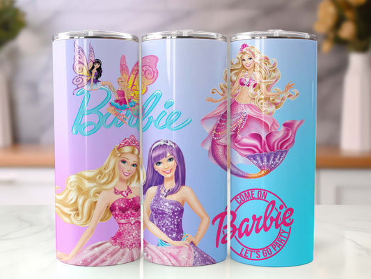 Barbie Tumbler Wrap, 20oz Straight Skinny Wrap, Sublimation Design, Cartoon Tumbler Design, Digital Download - PNG 27 - VartDigitals