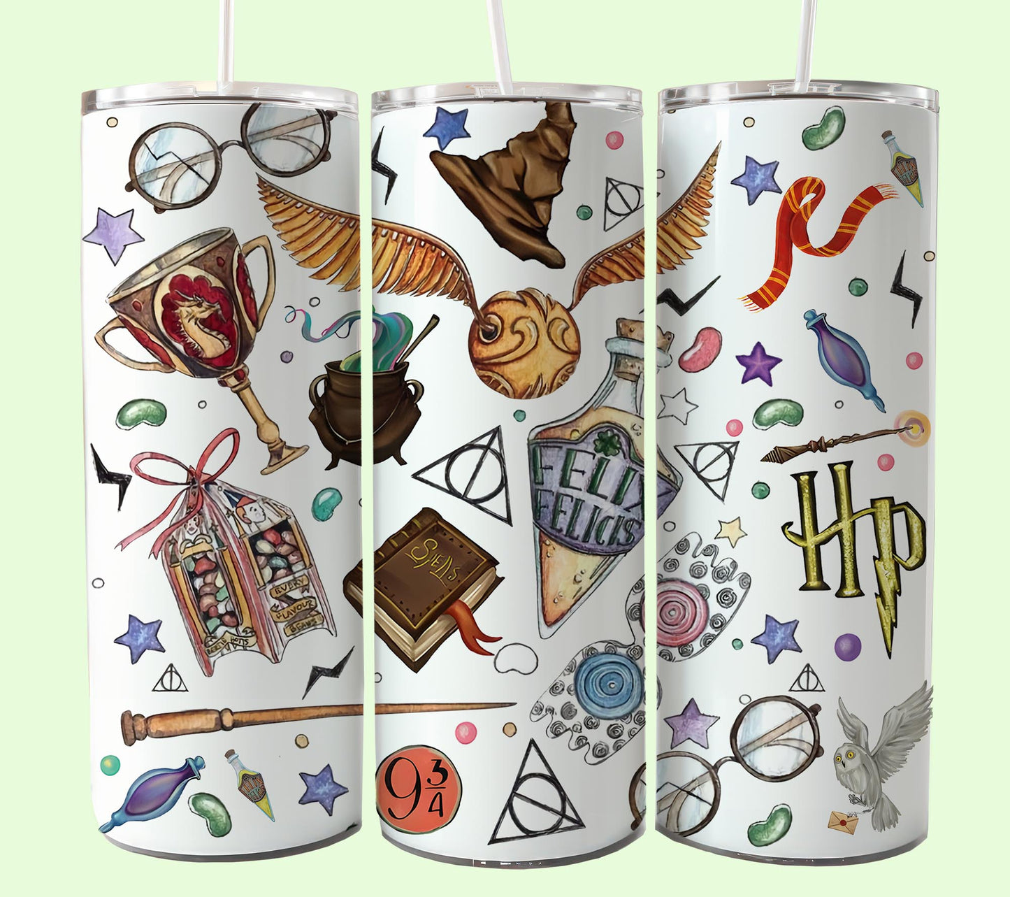 Magischer 20oz Tumbler Wrap PNG, HP Skinny Tumbler Sublimation, Zauberer Tumbler Png, Potterhead Tumbler Png, Hogwarts Wrap, Harry Magic Png