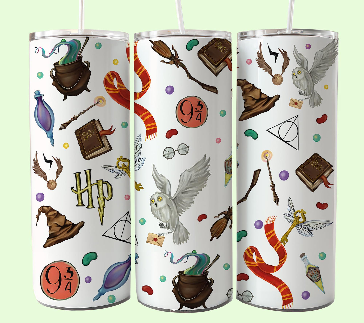 Magischer 20oz Tumbler Wrap PNG, HP Skinny Tumbler Sublimation, Zauberer Tumbler Png, Potterhead Tumbler Png, Hogwarts Wrap, Harry Magic Png