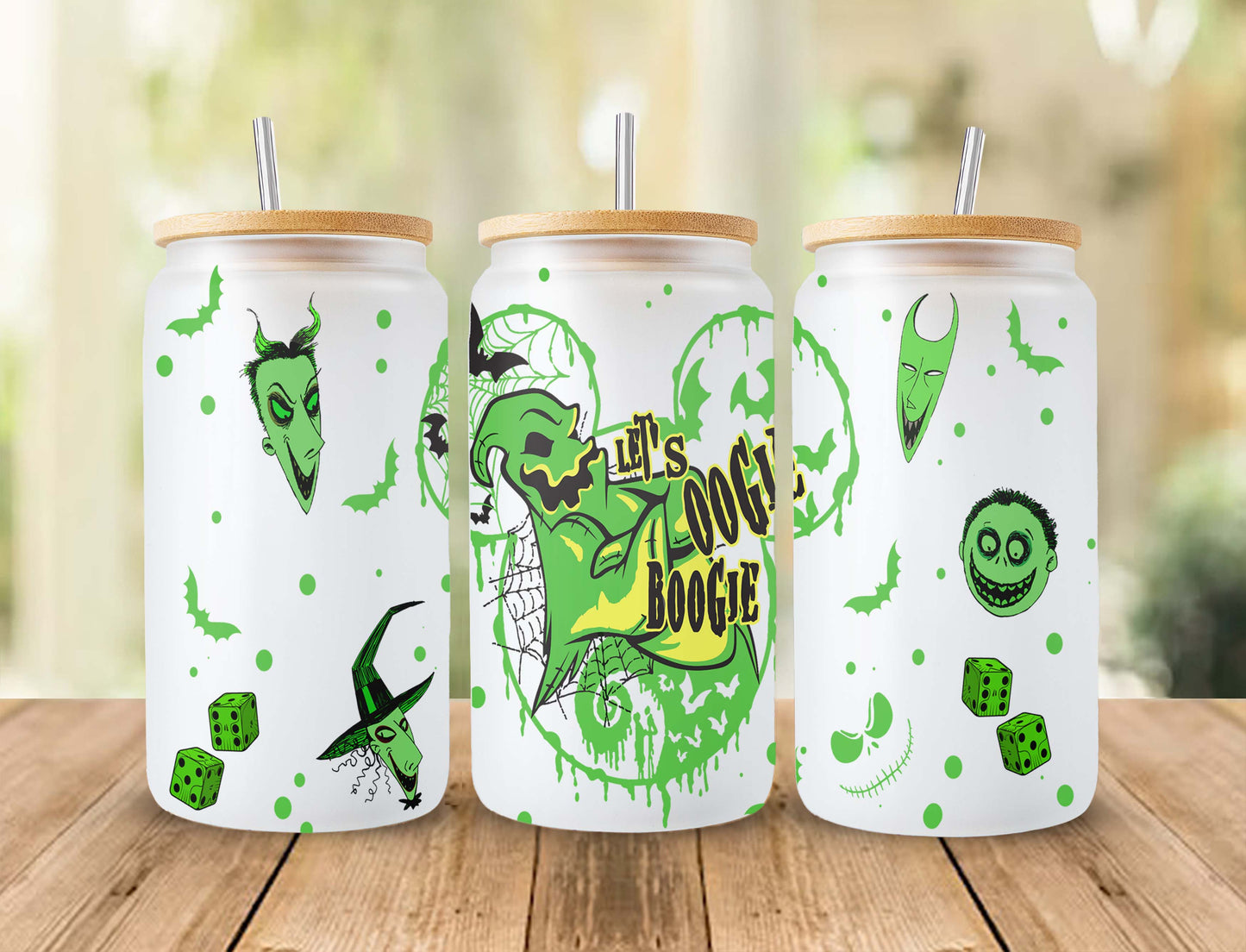 Horror Charakter Tumbler Wrap, 16oz Dose Glas Wrap, Cartoon Dose Glas, Gruselige Vibes Dose Glas, Halloween Png, Sublimation Design Png 