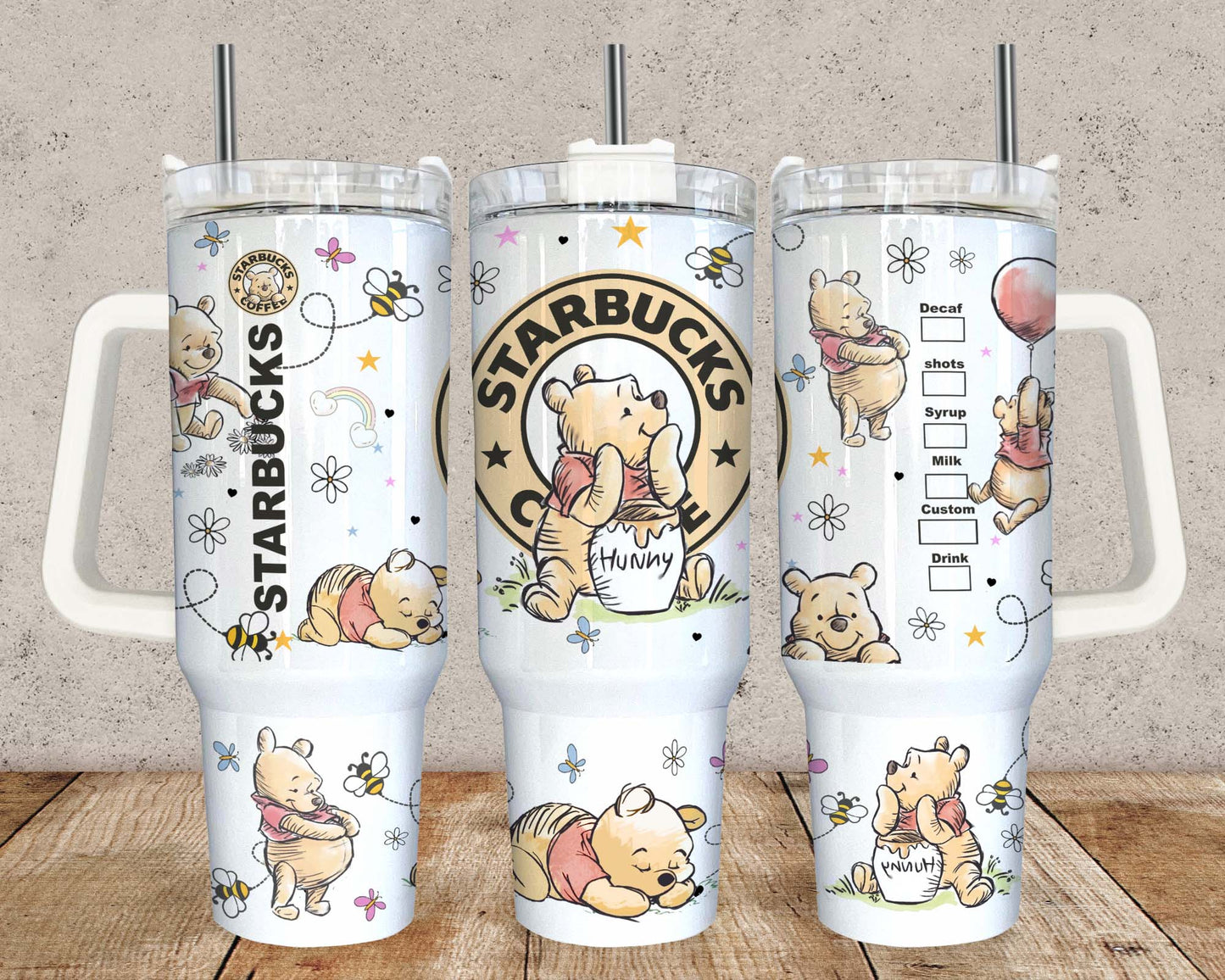 Winnie Pooh 20oz Skinny Tumbler Sublimation Designs, Cartoon Pooh Tumbler Png, Winnie The Pooh Wrap, Sofortiger Download #STD 7