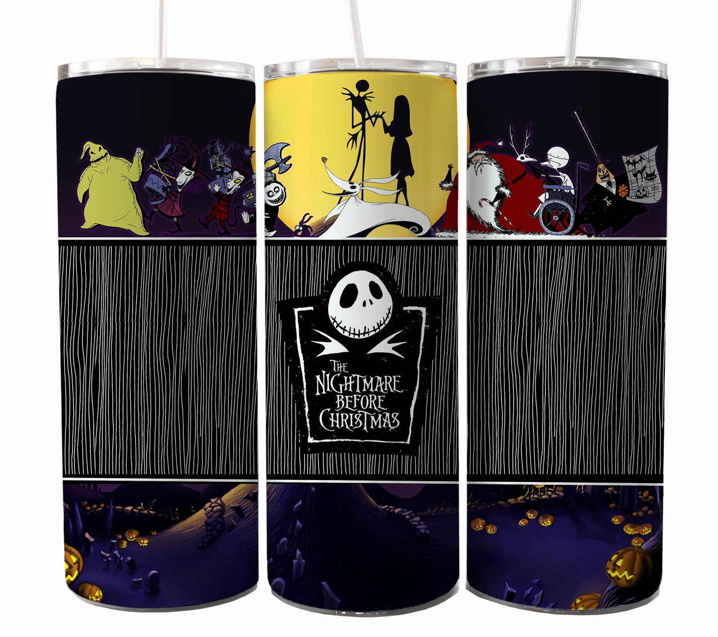 Nightmare Before Christmas Cartoon Charakter Tumbler Wrap Valentinstag 20Oz Tumbler Wrap Png Jack und Sally Tumbler Sublimation Design