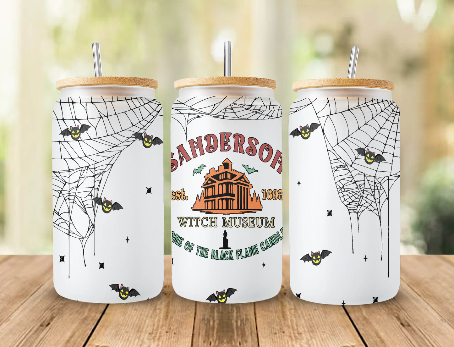 Sanderson Sisters 16oz Libbey Glas Dose Tumbler Sublimation Design, Apotheker Png, Witchy Vibes, Dose Tumbler Design PNG Digital Download 2