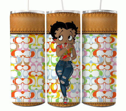 Taschenkollektion Tumbler 20oz Design, Betty 20oz Skinny Straight Tumbler Design, Sublimationsdesigns, Full Tumbler Wrap