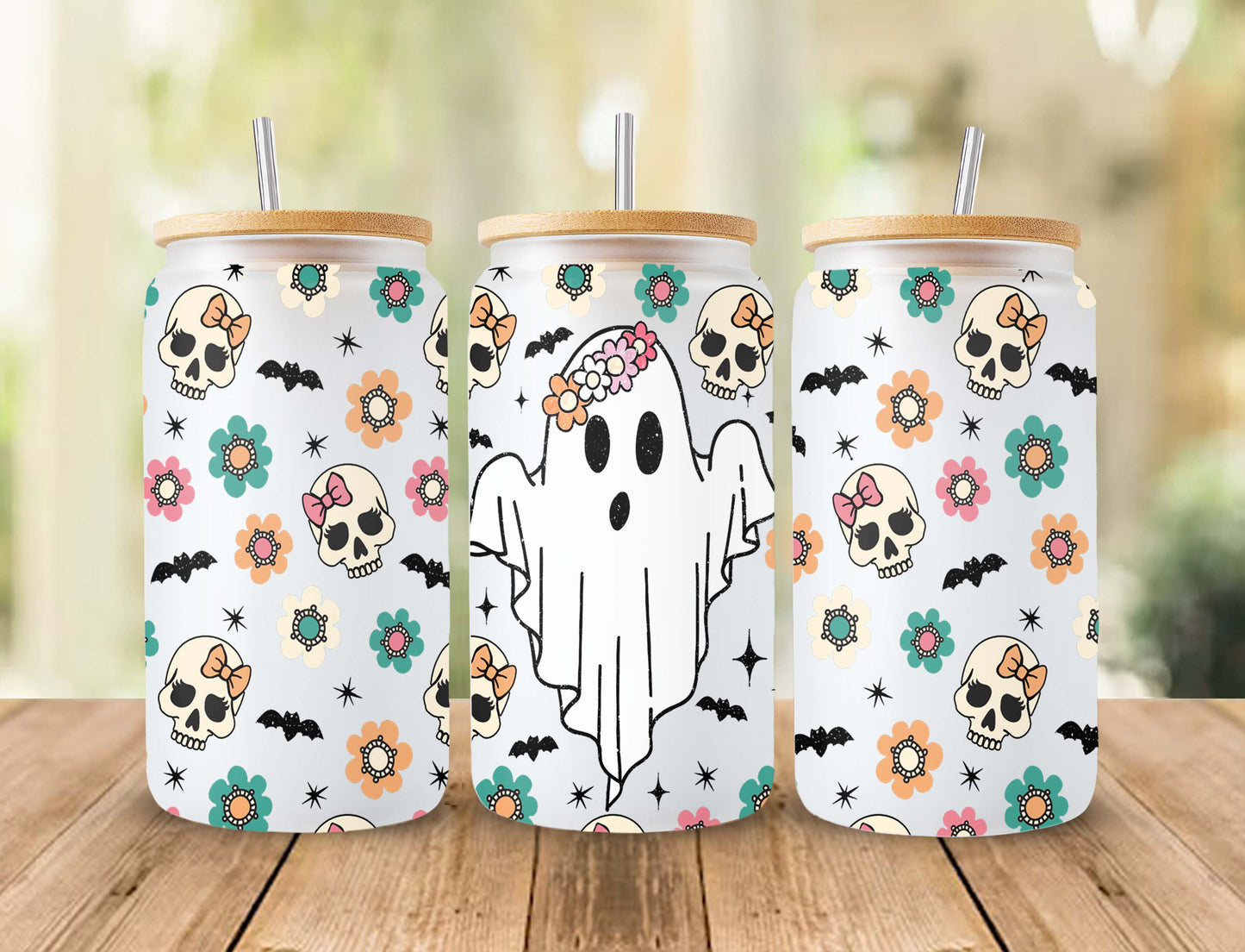 Halloween Bundle 16oz Libbey Glass Can Wrap