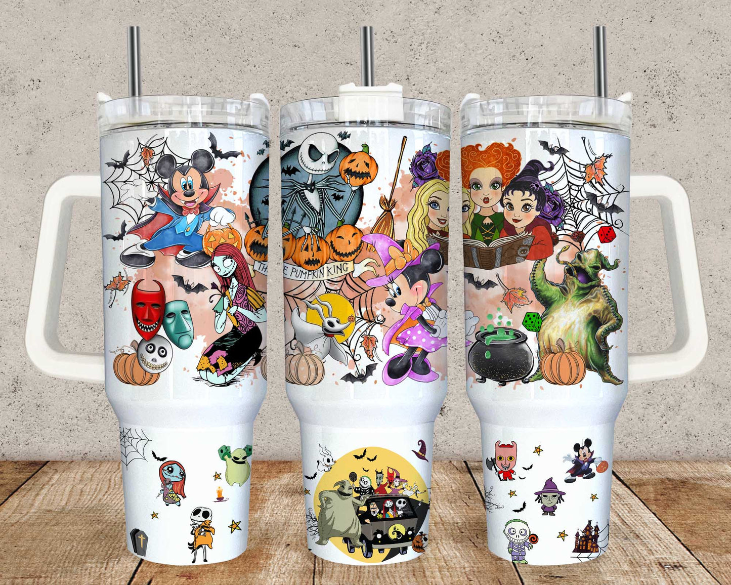 Mickey Halloween 40 oz Becher Wrap, Mickey Friends Halloween Quencher Becher Wrap, Horror Becher Wrap, Trick or Treat, Gruselige Vibes Png