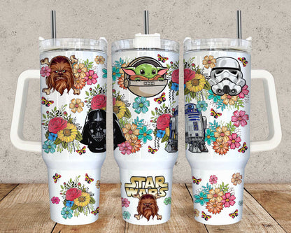 40oz Tumbler, 40oz Quencher Tumbler, Cartoon Tumbler Wrap, Png Instant Download 1