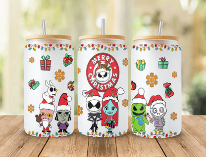 Christmas Tumbler Wrap, 16oz Can Glass Wrap 2