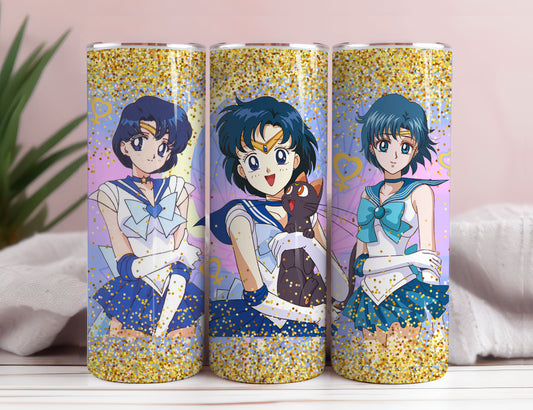 Sailor Moon Tumbler 20oz, Mädchen Tumbler 20oz PNG Sublimation Wrap Sailor Design, Tumbler Wraps Designs für Straight Tumbler, Digitaler Download 2