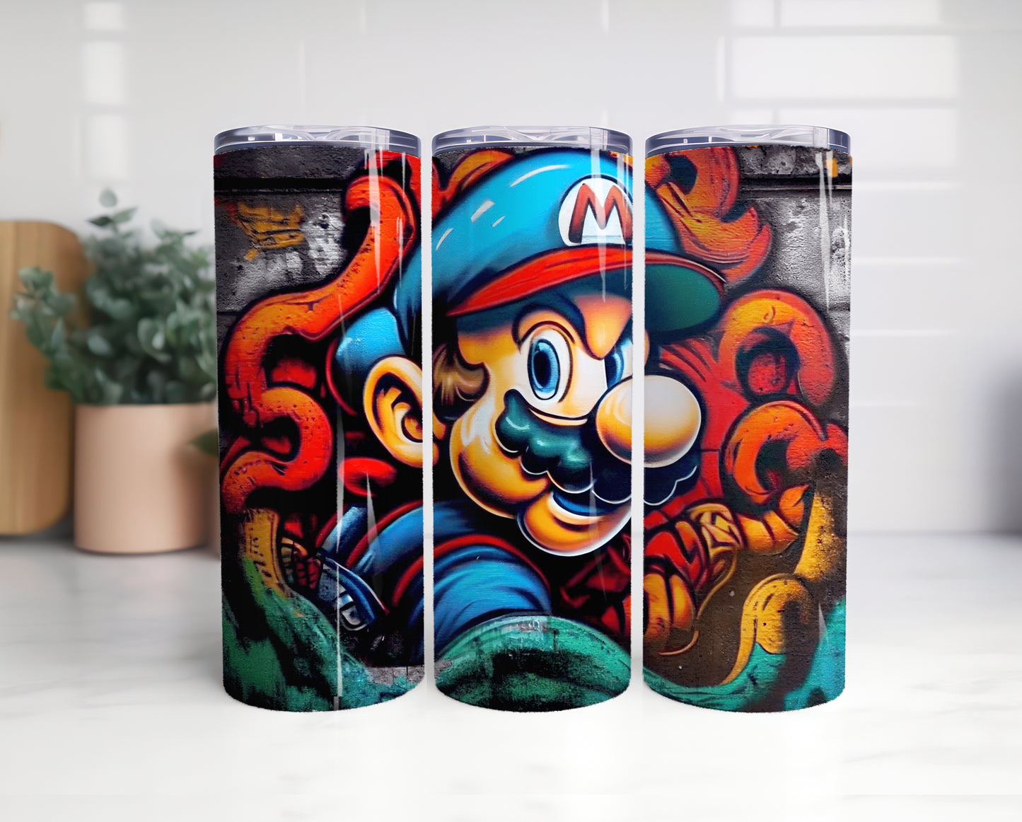 Big Bundle Mario Tumbler, Mario Tumbler 20oz, 20oz Skinny Tumbler, Cartoon Tumbler, Video Game Skinny Tumbler 2 - VartDigitals